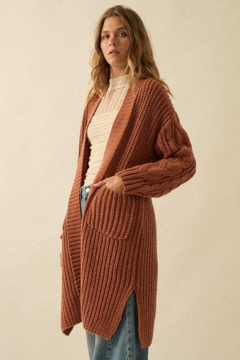 •MILEY• mixed knit cardigan