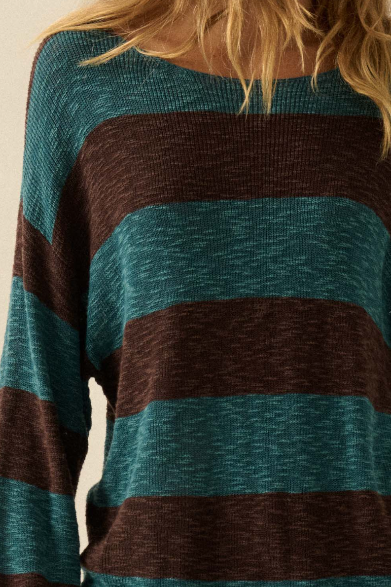 •ELOISE• striped slub knit sweater