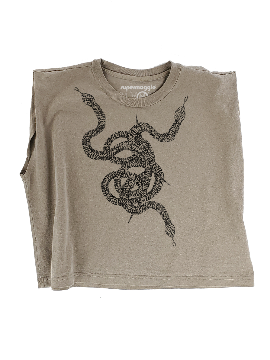 •TANGLE SNAKES• cotton muscle tee (USA)