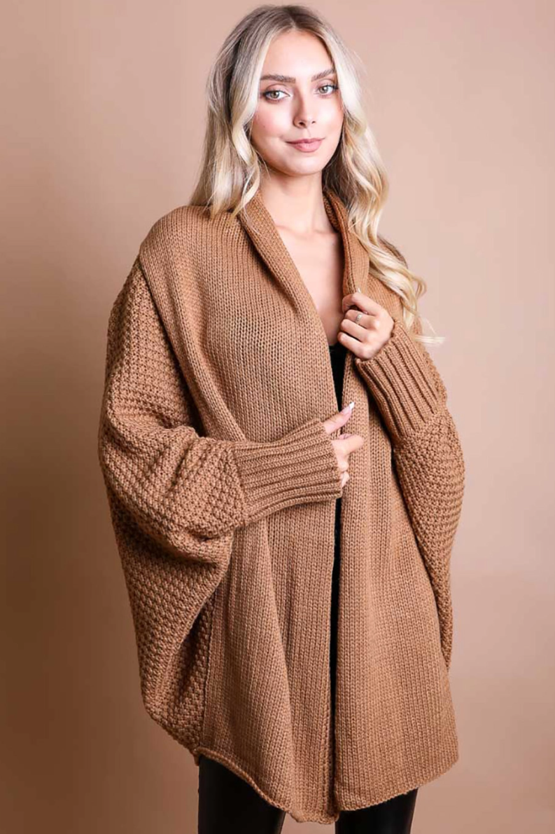 •TERAN• sweater knit batwing cardigan