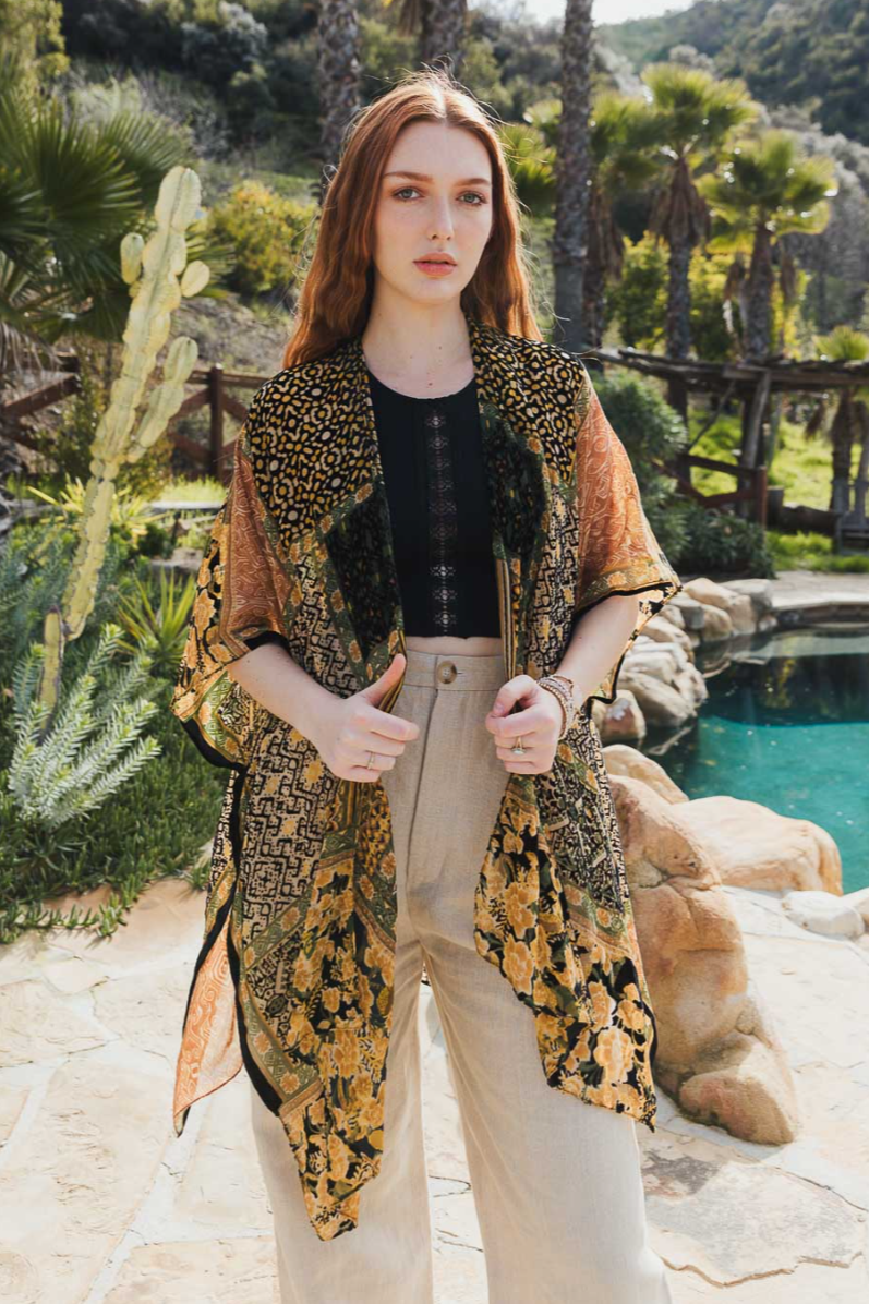 •AMSTERDAM• velvet burnout cardigan