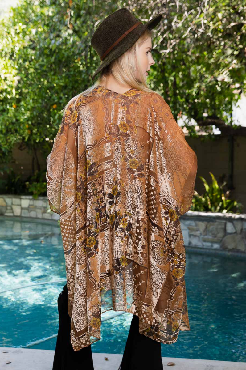 •GLORIA• velvet burnout cardigan