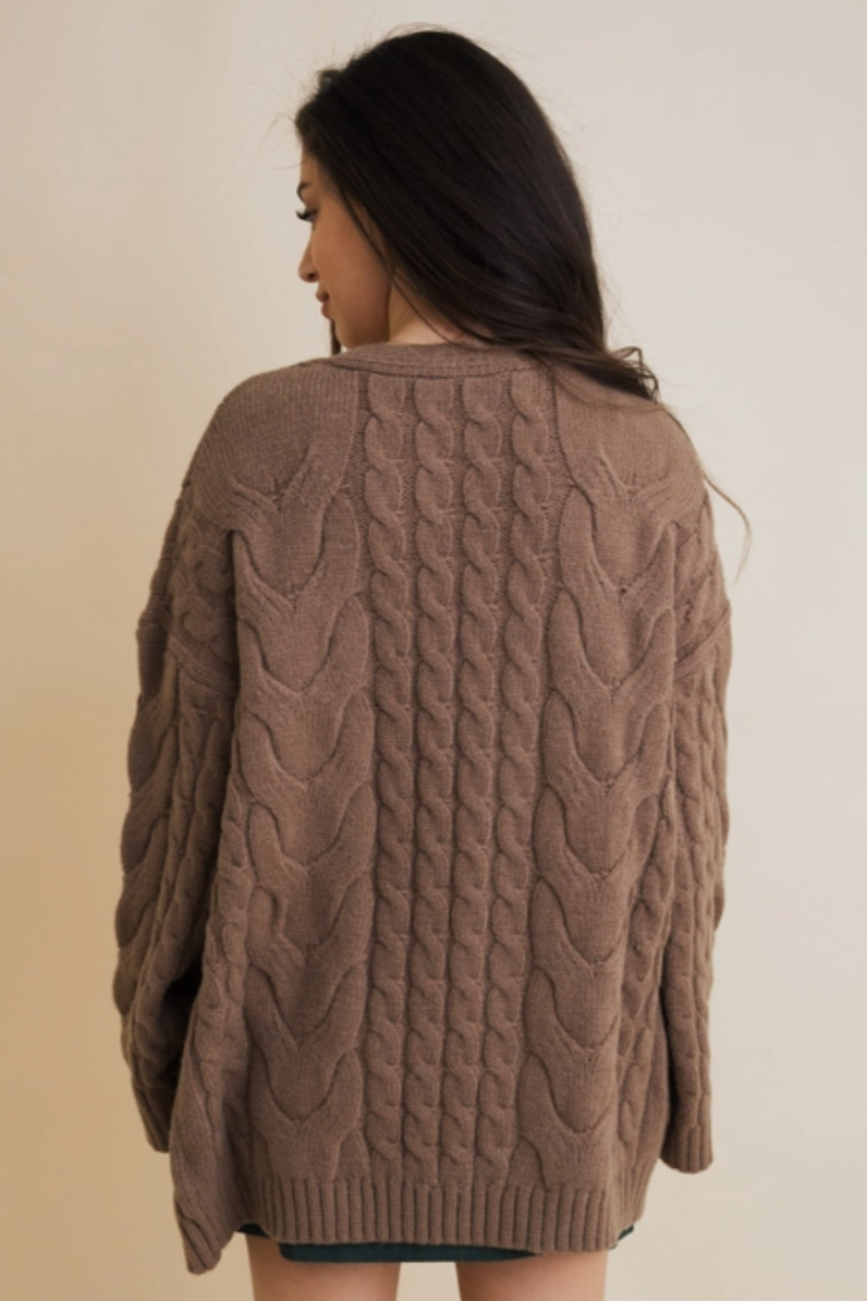 •CECILY• cable knit cardigan