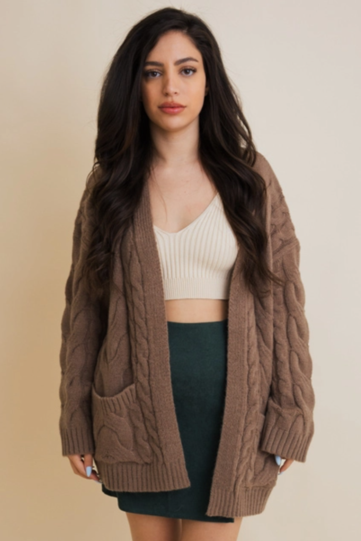 •CECILY• cable knit cardigan