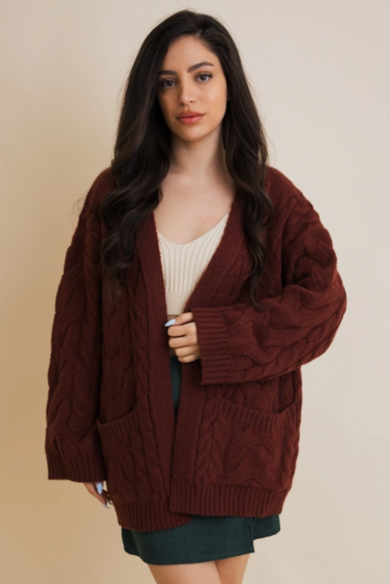 •CECILY• cable knit cardigan