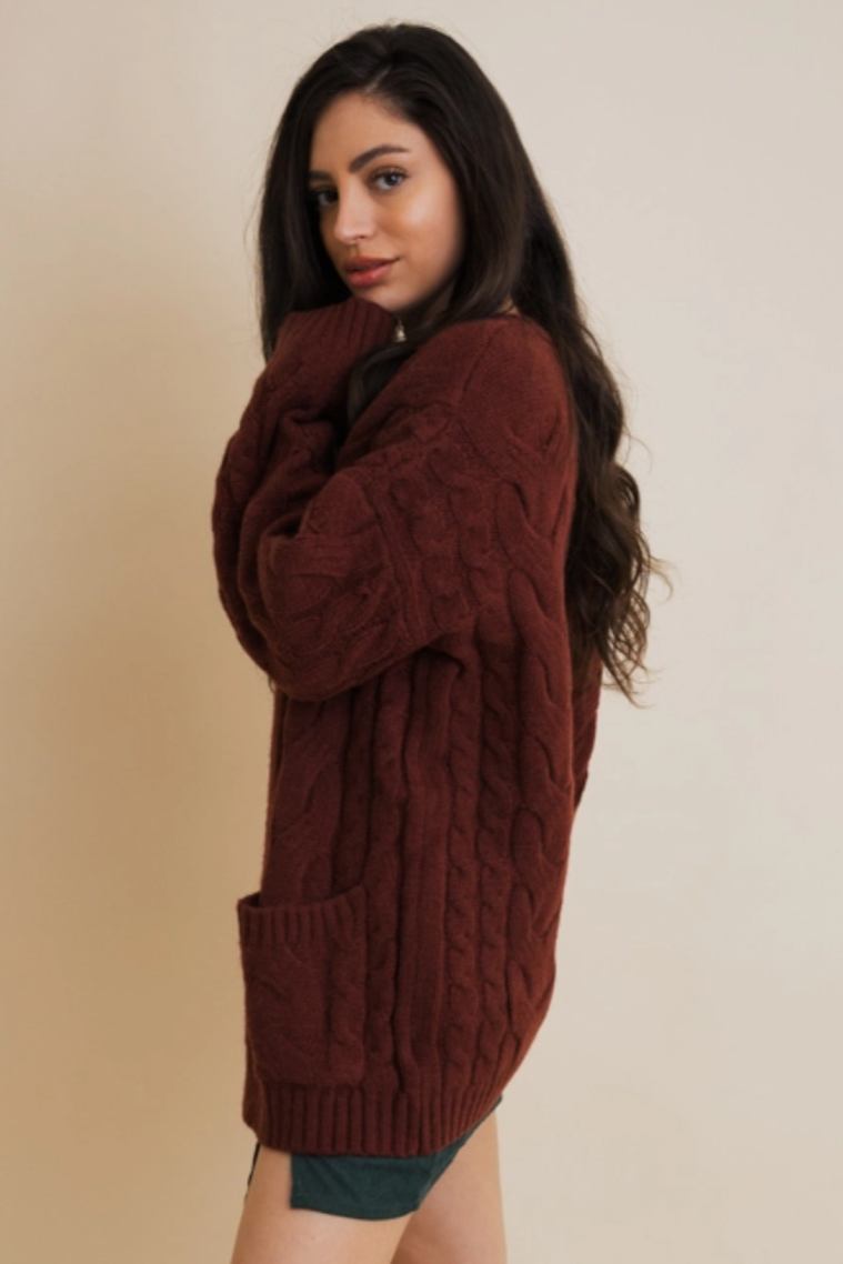 •CECILY• cable knit cardigan