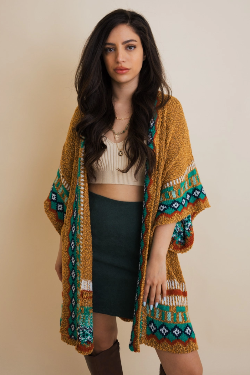•MIRABEL• southwestern soft knit cardigan