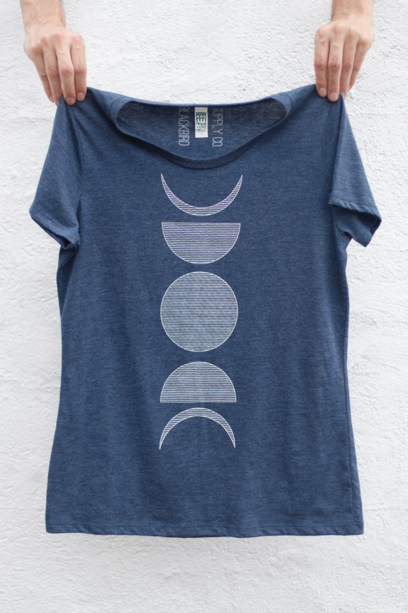 •MOON PHASE• cotton blend classic tee (USA)