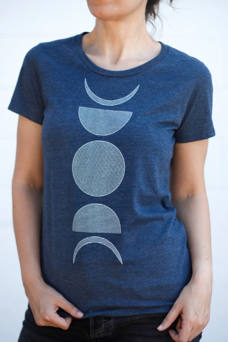 •MOON PHASE• cotton blend classic tee (USA)