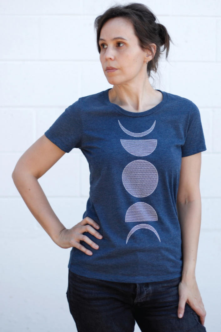 •MOON PHASE• cotton blend classic tee (USA)