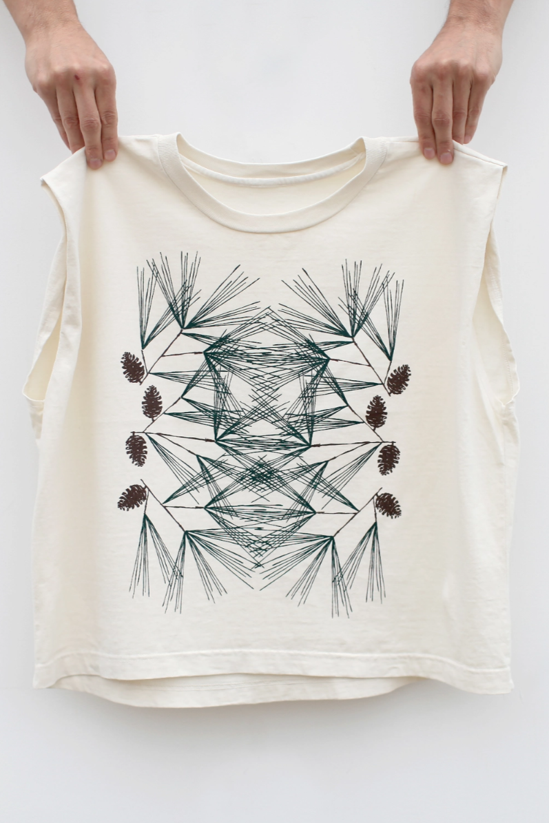 •PINE• heavyweight cotton muscle tee (USA)