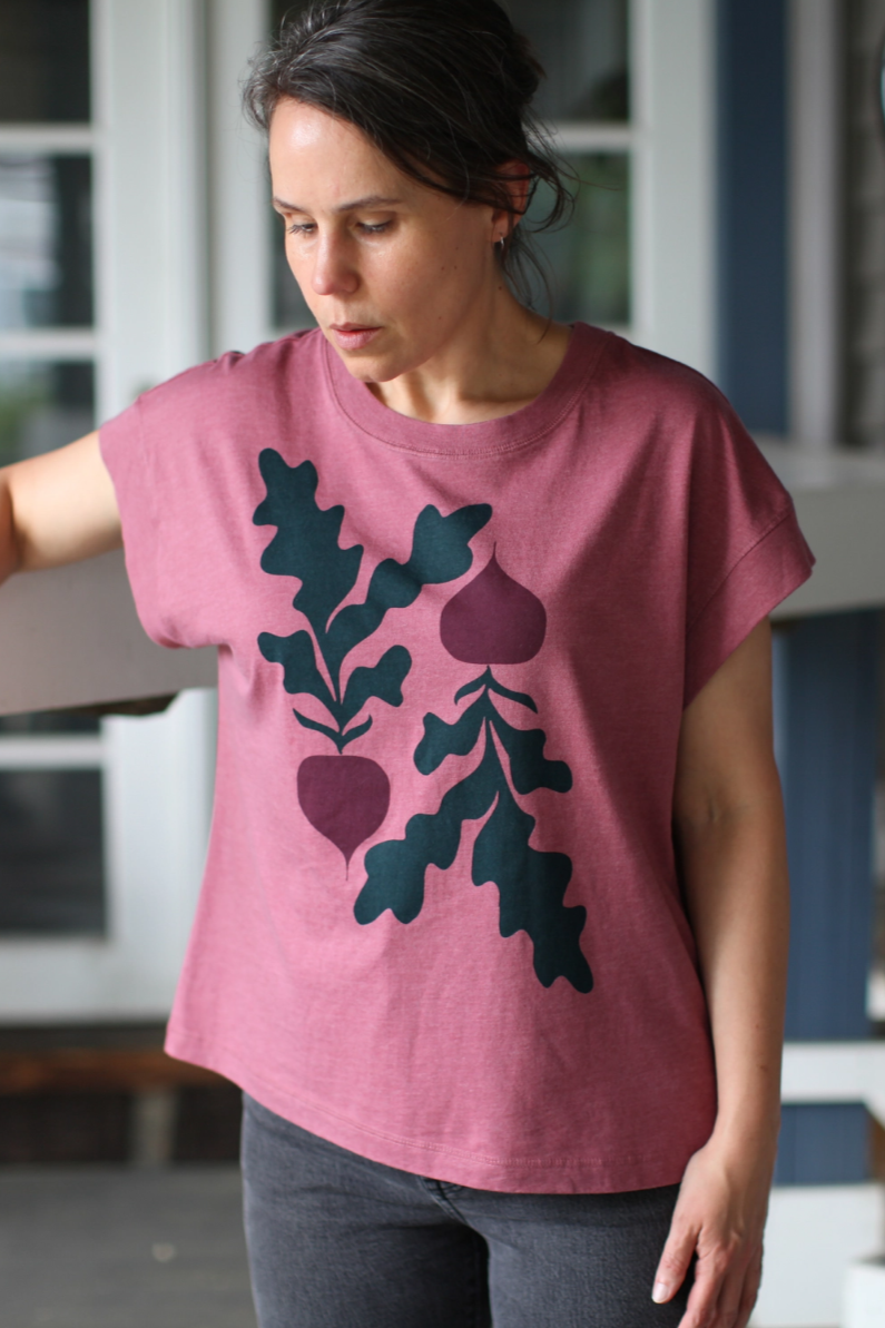 •BEETS• cotton blend boxy tee (USA)