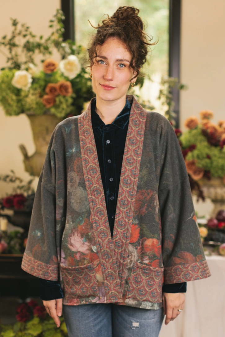 •FLIGHT OF FANCY• fleece lined cottage cardigan