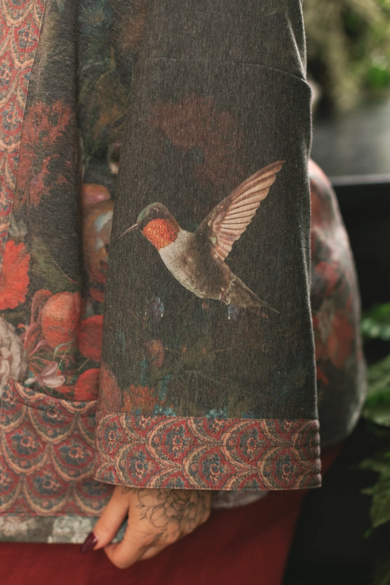 •FLIGHT OF FANCY• fleece lined cottage cardigan