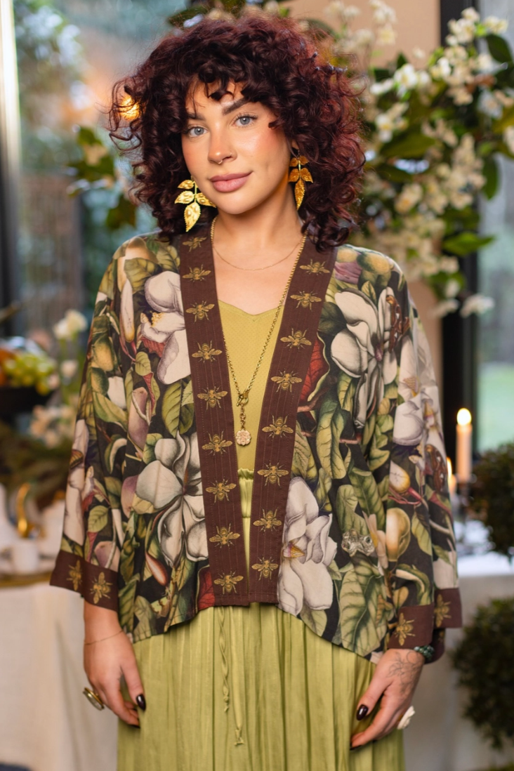 •FLEUR DE LUNE• cropped bamboo cardigan