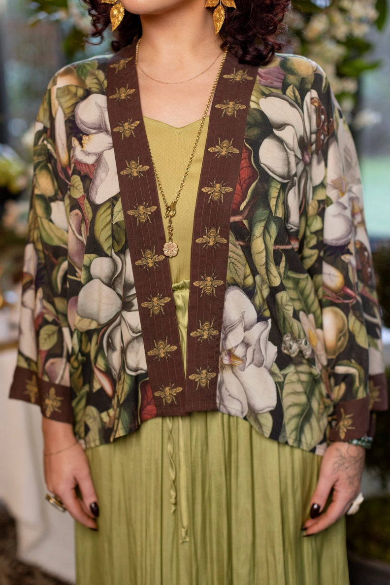 •FLEUR DE LUNE• cropped bamboo cardigan