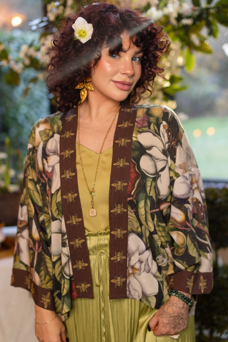 •FLEUR DE LUNE• cropped bamboo cardigan