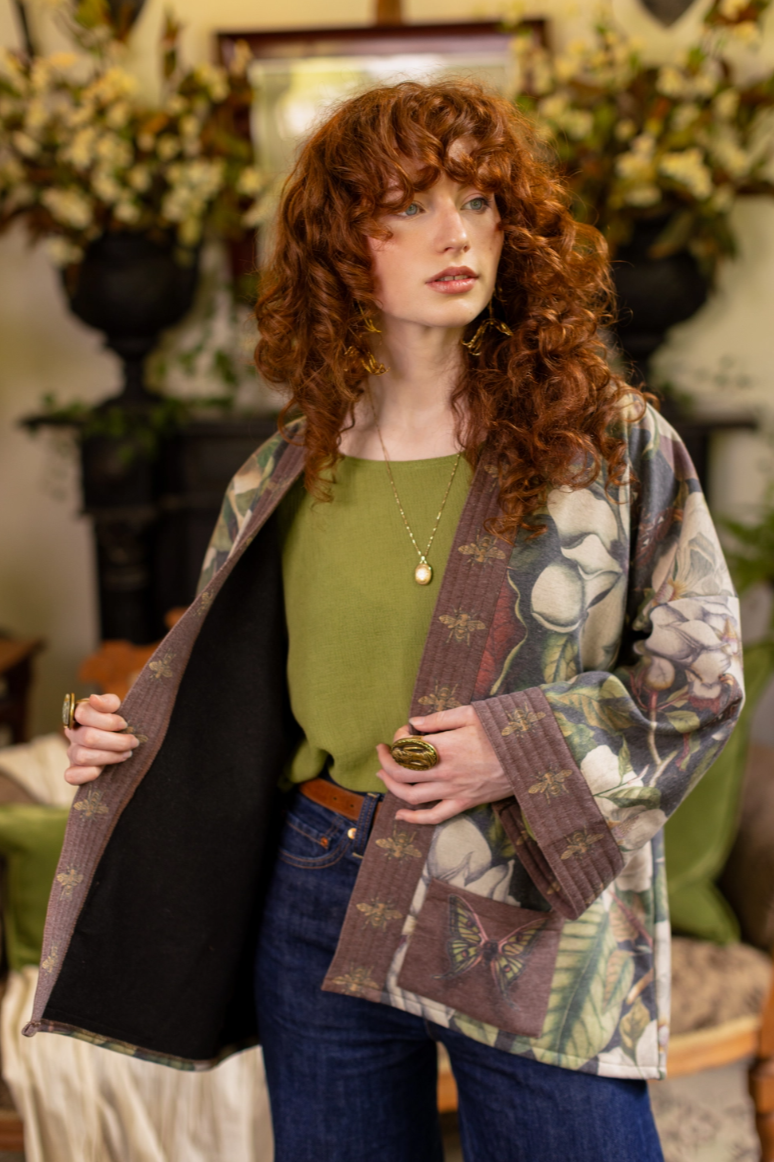 •FLEUR DE LUNE• fleece lined cottage cardigan