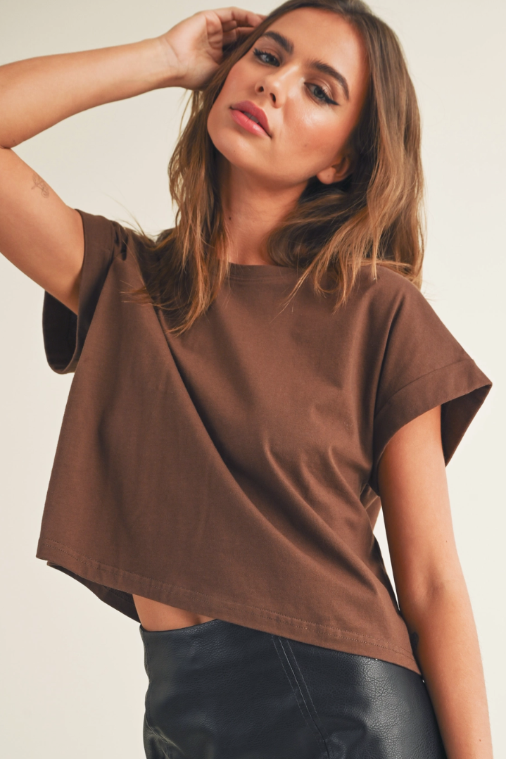 •ALANIS• cotton cuffed sleeve top