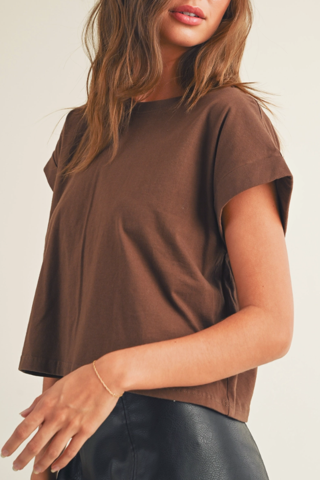 •ALANIS• cotton cuffed sleeve top