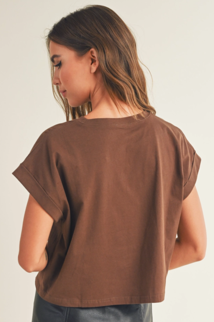 •ALANIS• cotton cuffed sleeve top