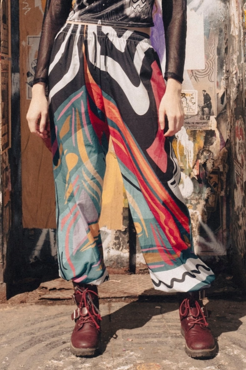 •JOYRIDE• locally designed abstract jogger pants