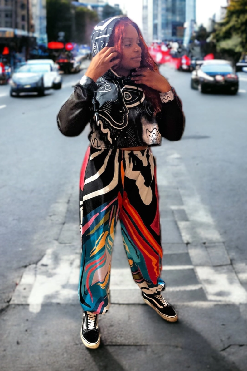 •JOYRIDE• locally designed abstract jogger pants