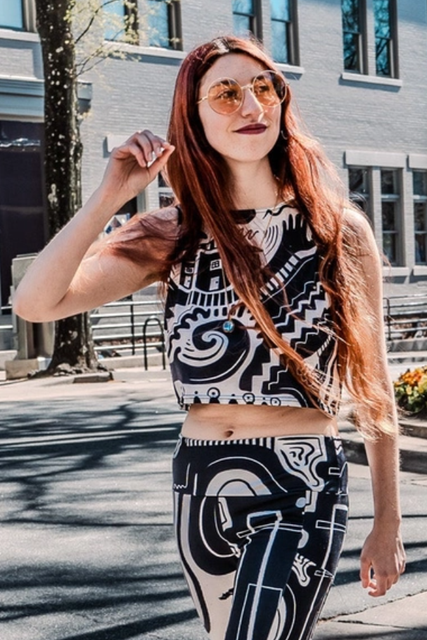 •WILD WONDER• locally designed abstract crop tank