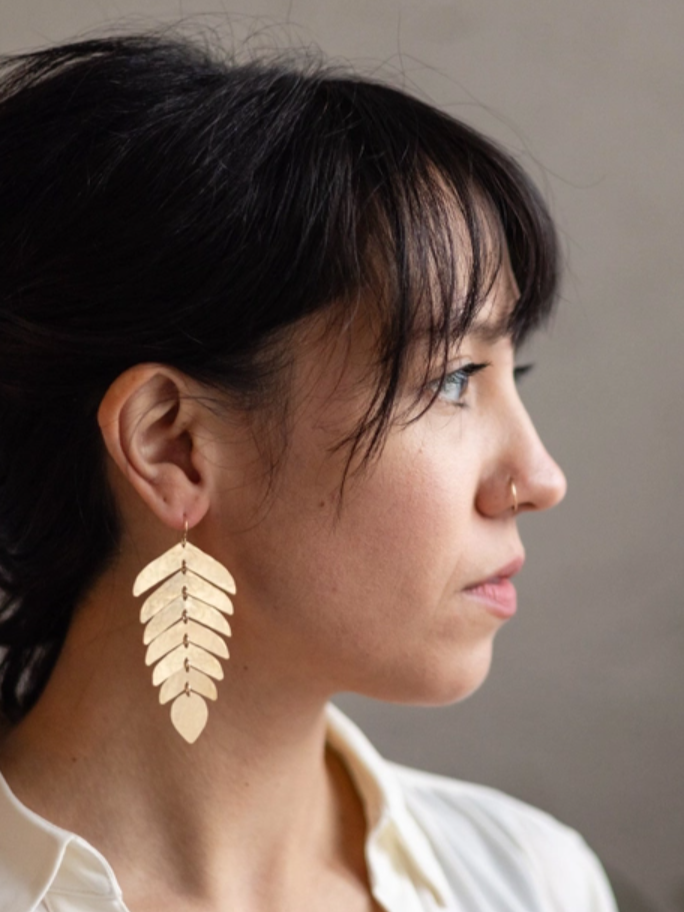 •ANYA• gold dangle earrings