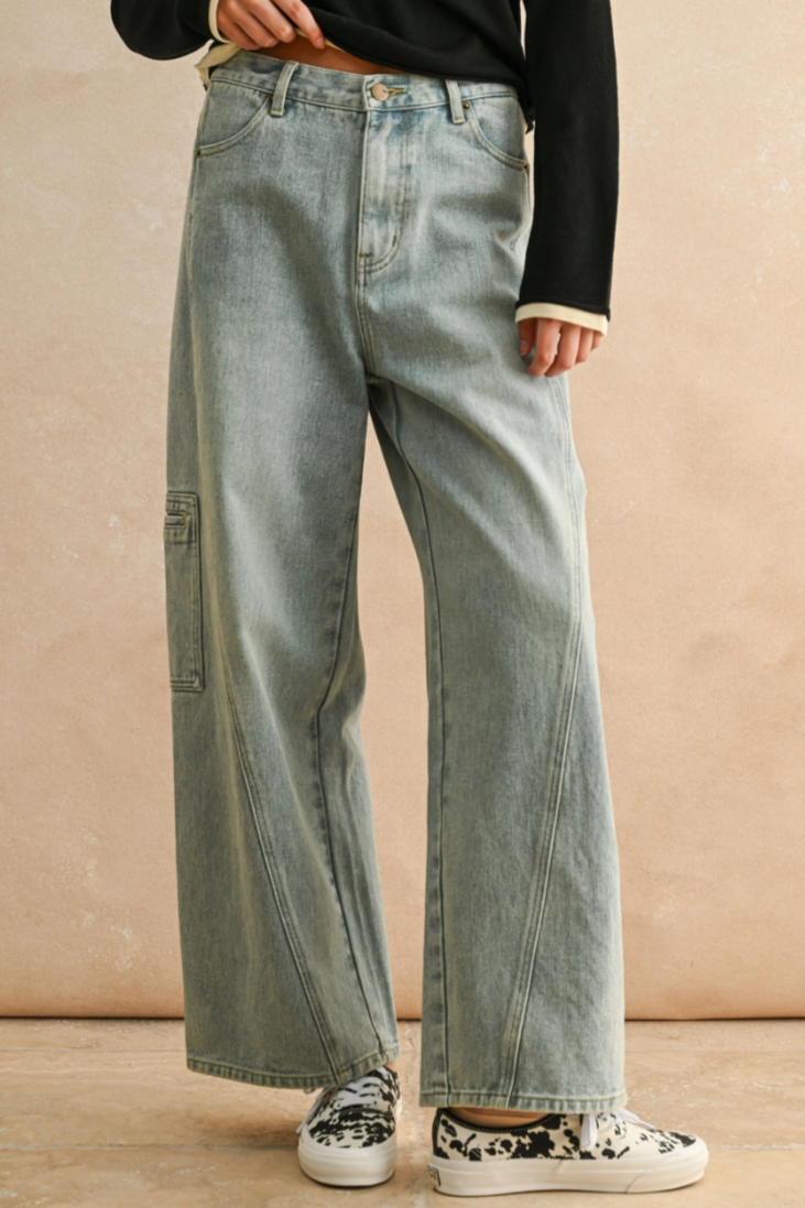 •WYATT• cargo denim pants