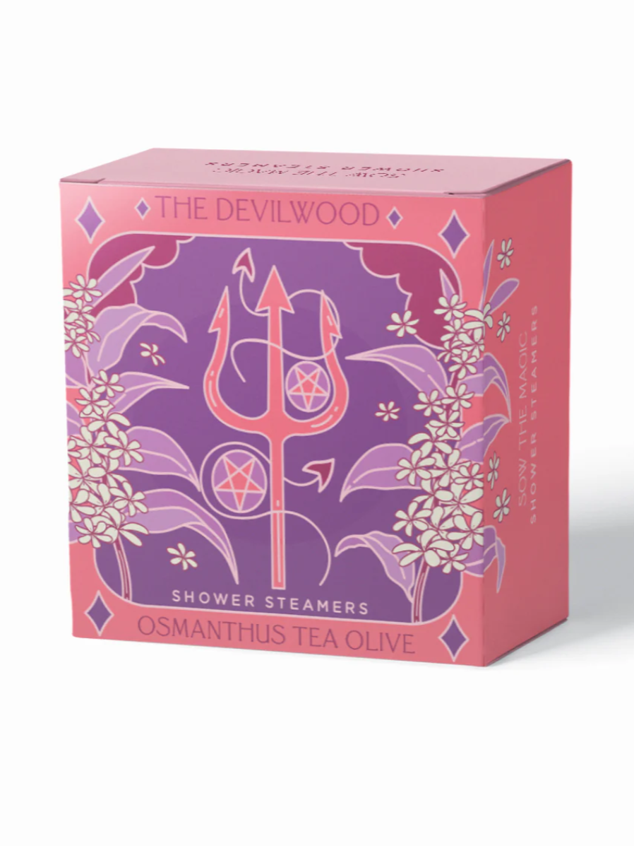 •THE DEVILWOOD• sweet osmanthus tarot shower steamer set