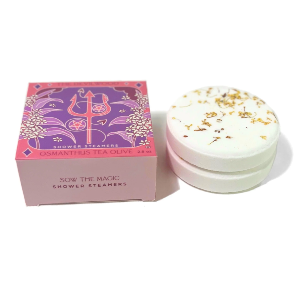•THE DEVILWOOD• sweet osmanthus tarot shower steamer set
