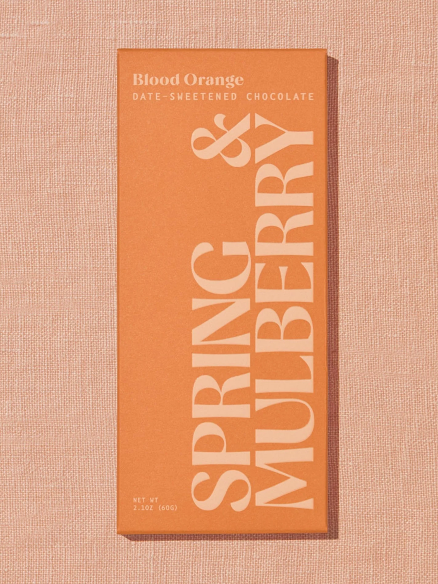 •BLOOD ORANGE• date-sweetened chocolate bar