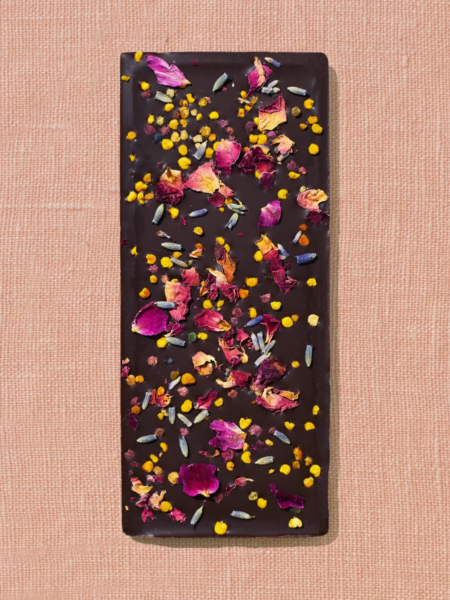 •LAVENDER ROSE• date-sweetened chocolate bar