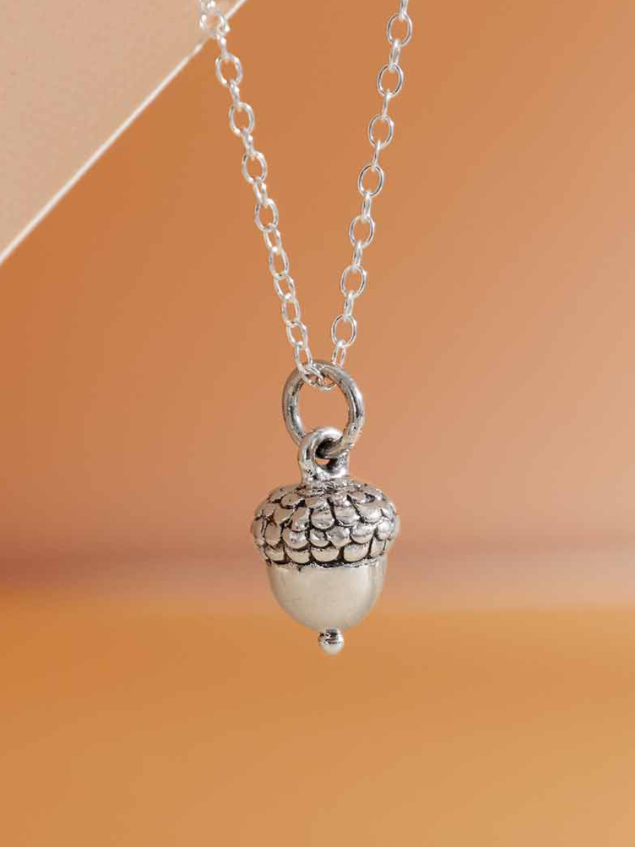 •LITTLE ACORN• recycled silver necklace