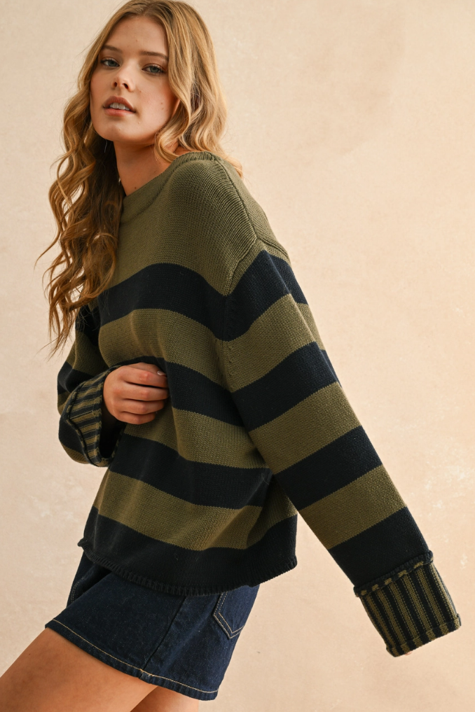 •FREDDY• striped 100% cotton sweater