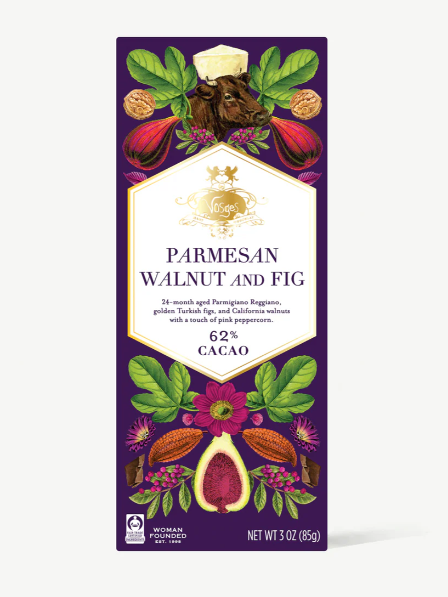 •PARMESAN, WALNUT, + FIG• dark chocolate bar