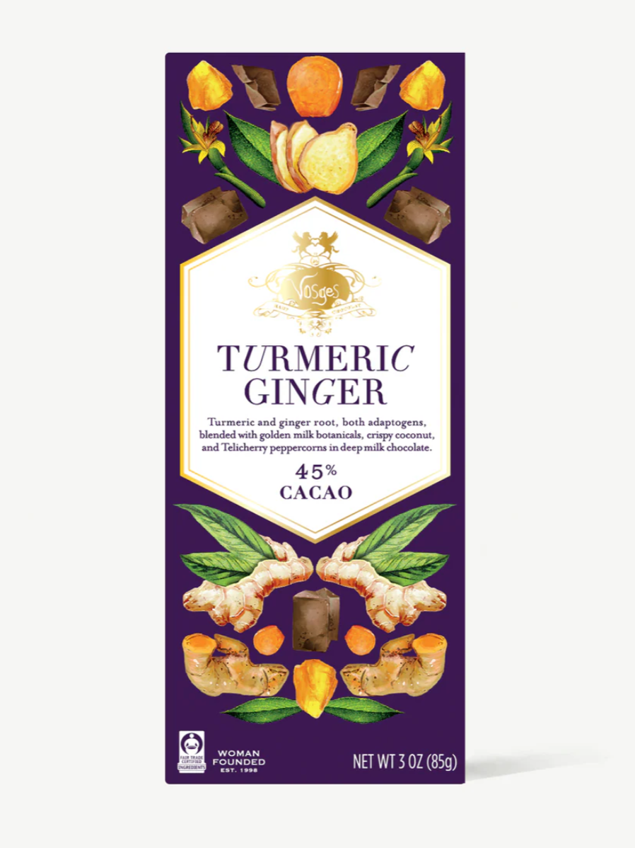 •TURMERIC GINGER• milk chocolate bar