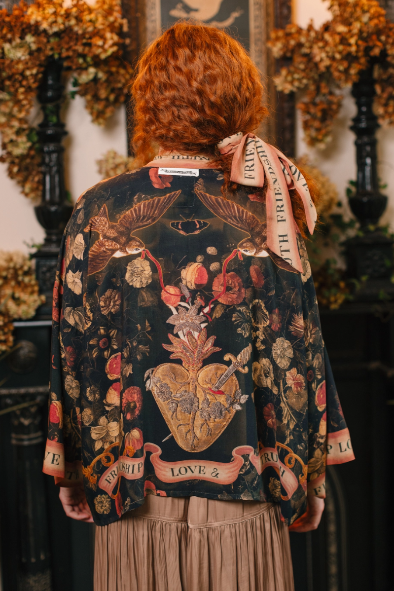 •HEART OF GOLD• cropped bamboo cardigan