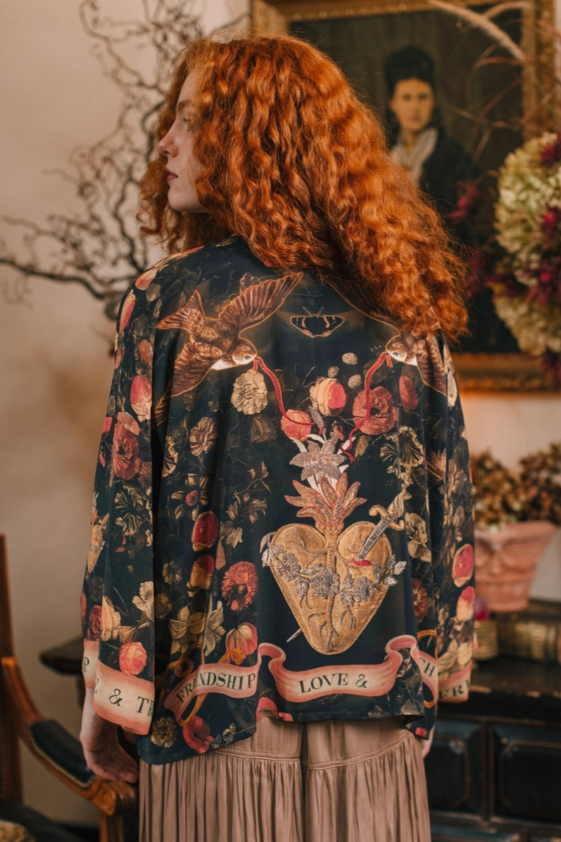 •HEART OF GOLD• cropped bamboo cardigan