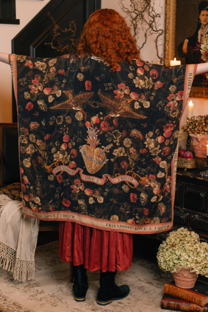 •HEART OF GOLD• ruana style bamboo cardigan