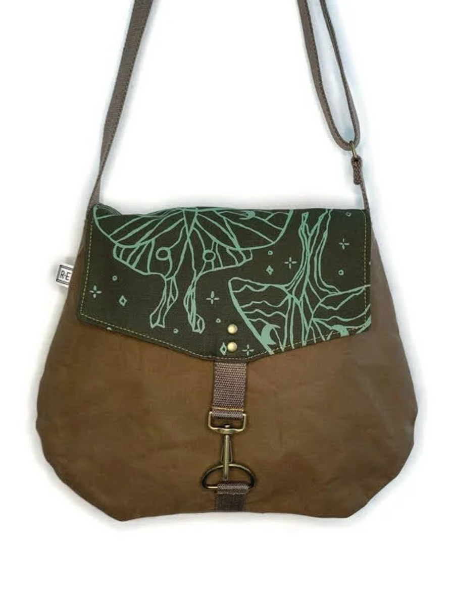 •SATCHEL - LUNA• waxed canvas crossbody