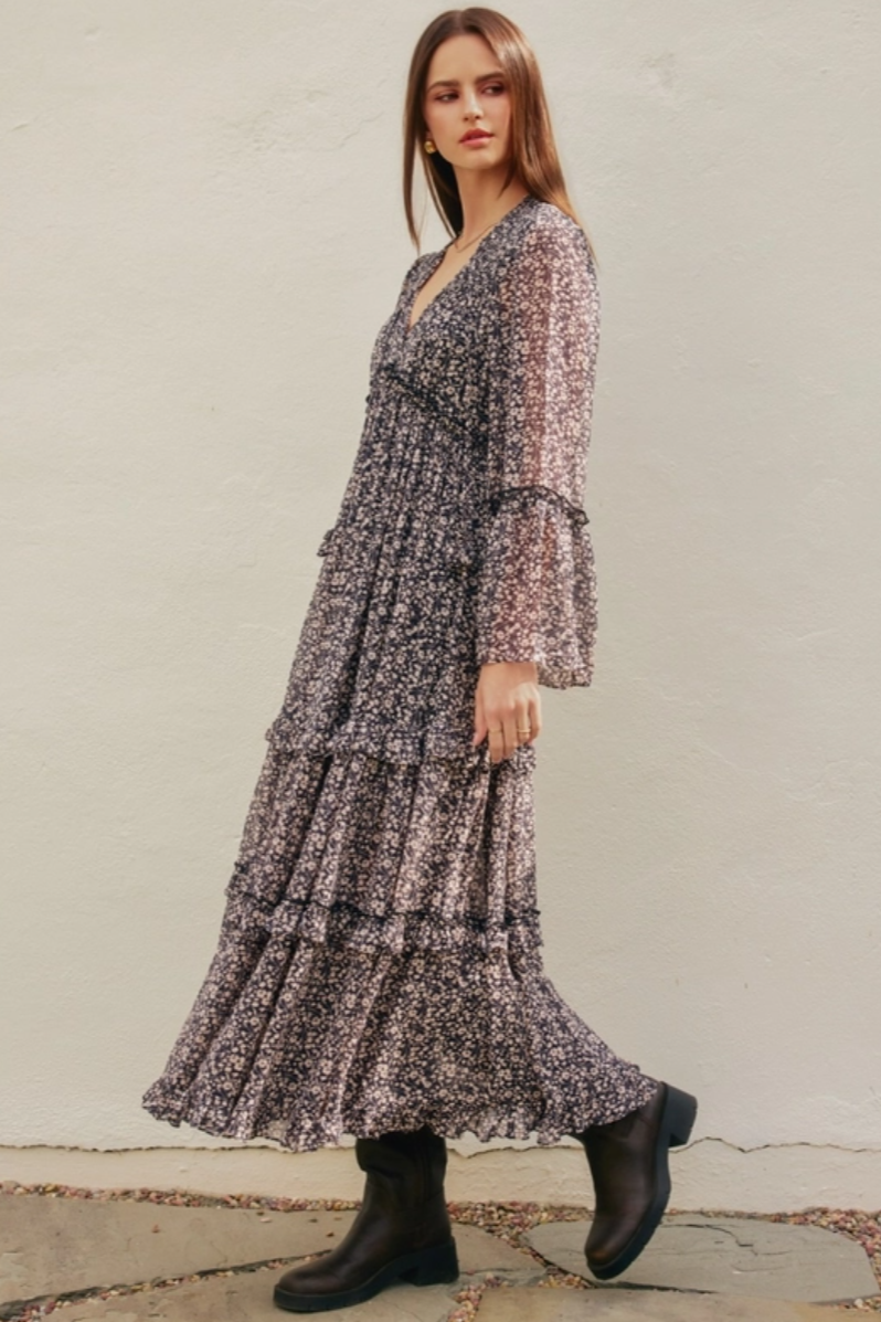 •COSETTE• tiered midaxi dress