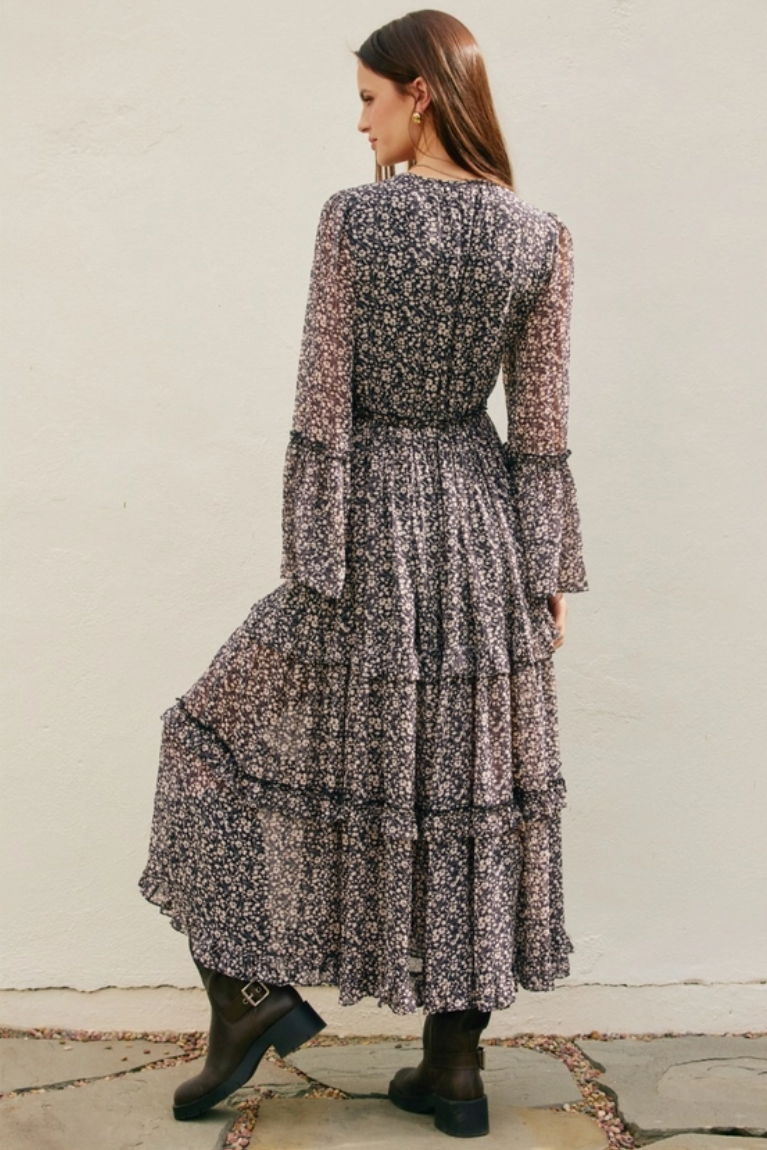 •COSETTE• tiered midaxi dress