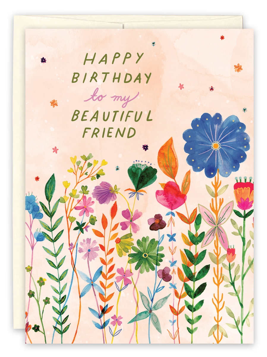 •BEAUTIFUL FLOWERS• birthday card