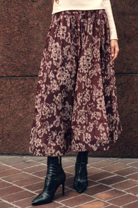 •GERTRUDE• pleated organza midi skirt