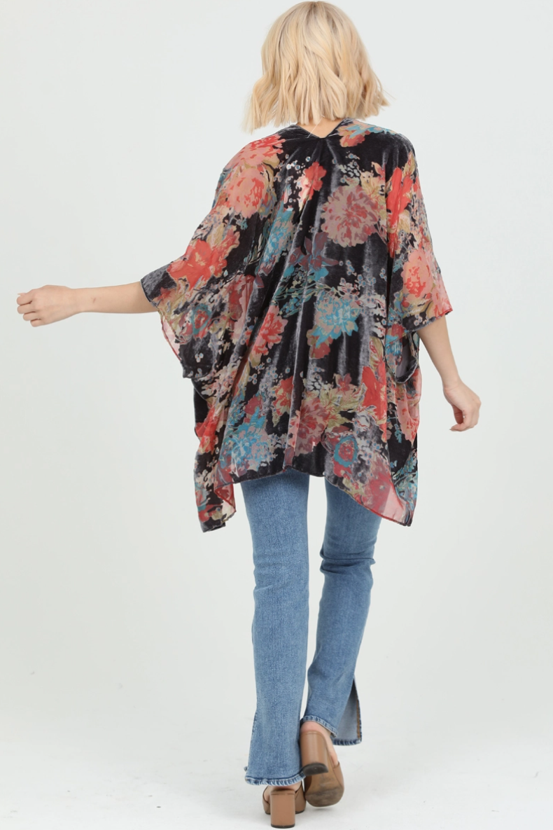 •HANA• velvet burnout cardi