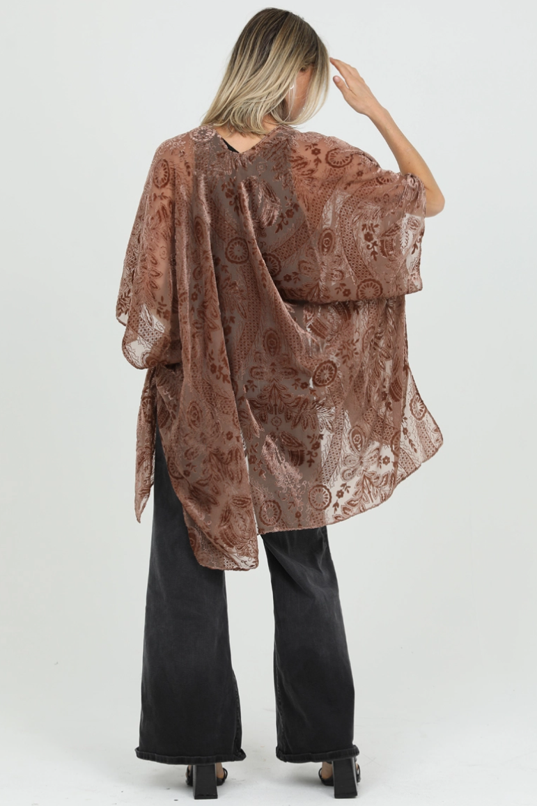 •MELINA• velvet burnout cardi