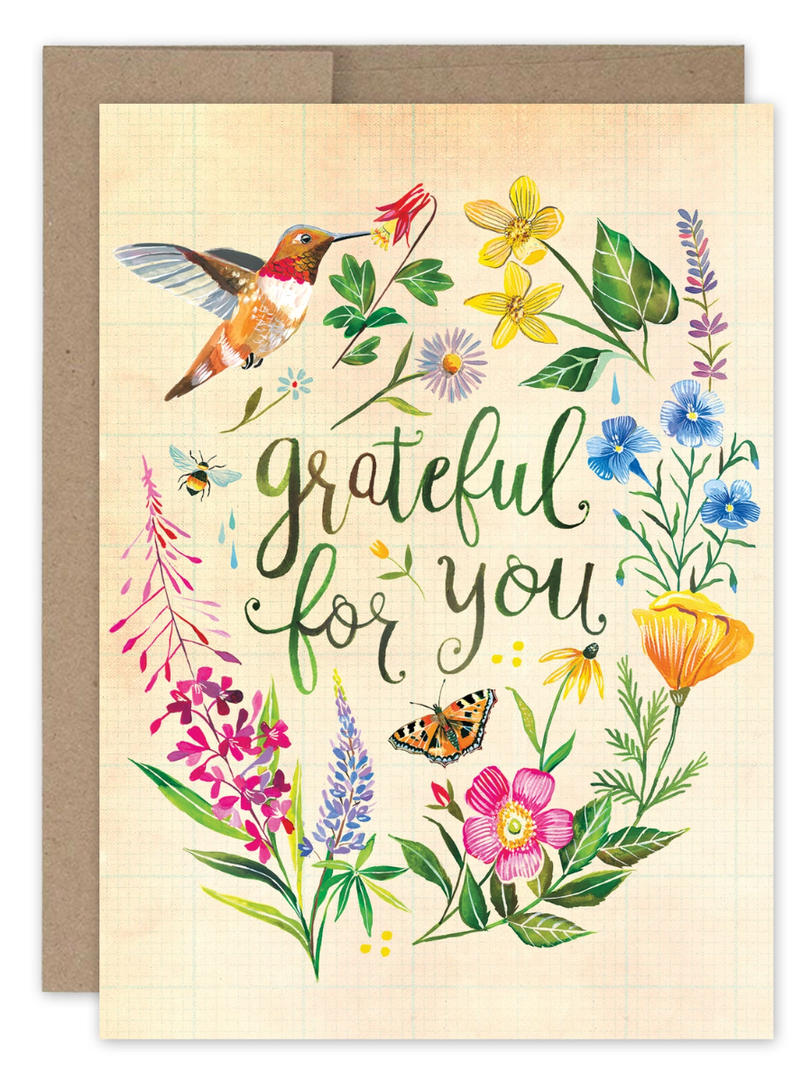 •HUMMINGBIRD• thank you card