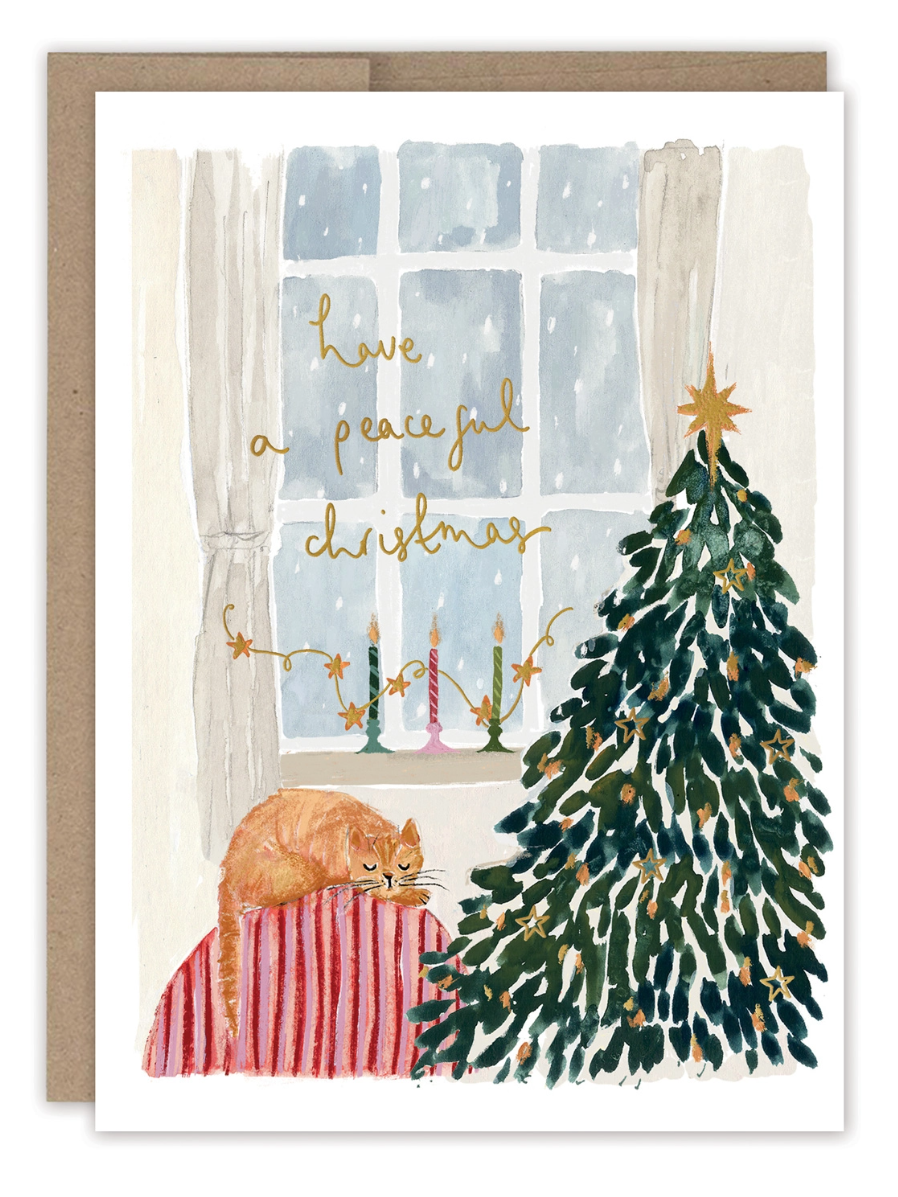 •PEACEFUL CAT• holiday card